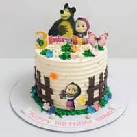 Masha and the Bear Birthday Cake